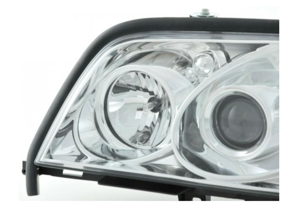 FK LED DRL Angel Eye Projektor-Scheinwerfer-Set Mercedes C-Klasse W202 93–00 AMG