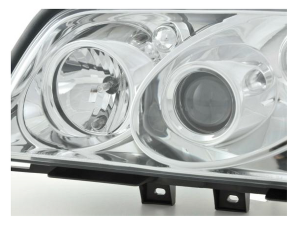 FK LED DRL Angel Eye Projektor-Scheinwerfer-Set Mercedes C-Klasse W202 93–00 AMG