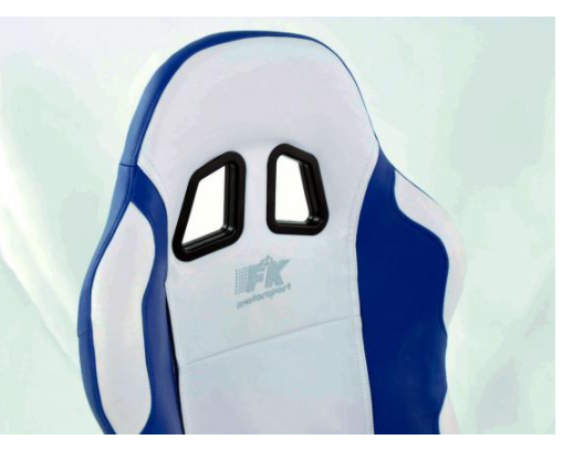 FK Univ Bucket Sports Seats & Runners White & Blue Defender 90 T5 T6 4x4 Car