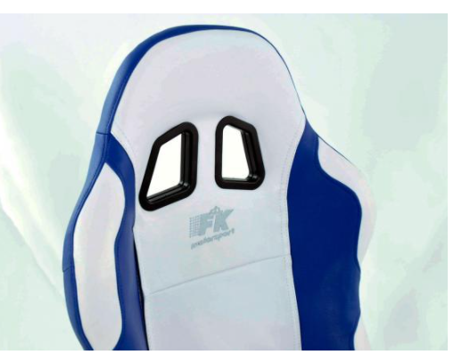 FK Univ Bucket Sports Seats &amp; Runners White &amp; Blue Defender 90 T5 T6 4x4 Car