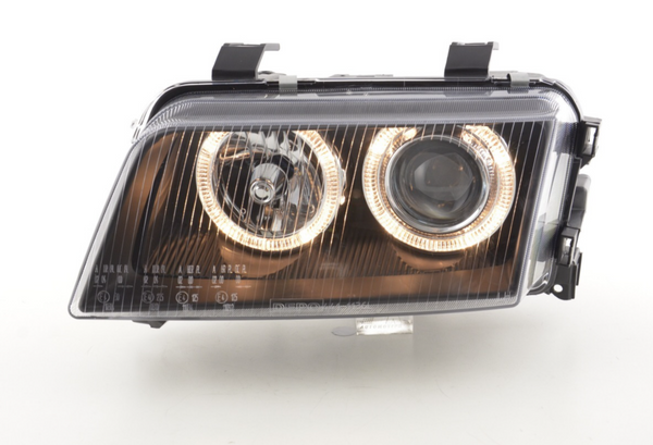 FK LED Headlights Angel Eyes Halo Ring CCFL Audi A4 type B5 8D 95-99 black S4