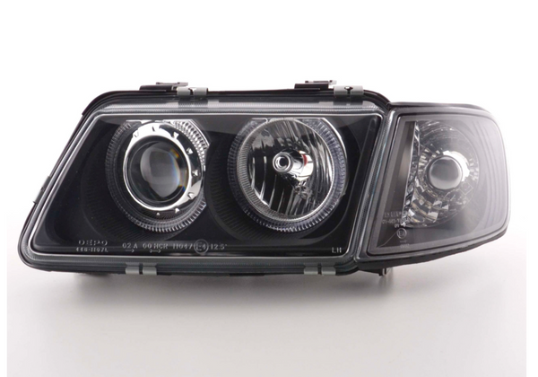 FK LED DEL Headlights Angel Eyes Halo Audi A3 8L 96-00 black S3 LHD & RHD