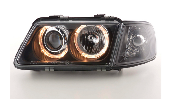 FK LED DEL Scheinwerfer Angel Eyes Halo Audi A3 8L 96-00 schwarz S3 LHD &amp; RHD