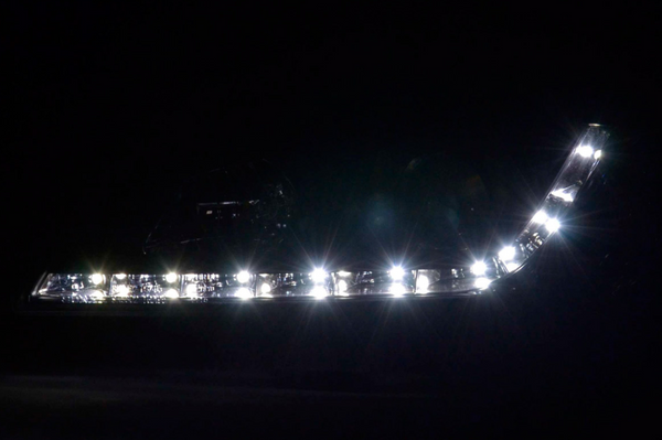 FK LED DRL Projektorscheinwerfer Opel Vauxhall Tigra 95-03 schwarz