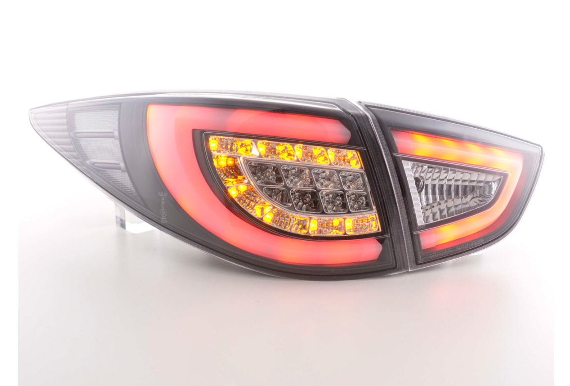 FK Paar LED-RÜCKLEUCHTEN Lichtleiste DRL Hyundai ix35 2009-2015 schwarz EL