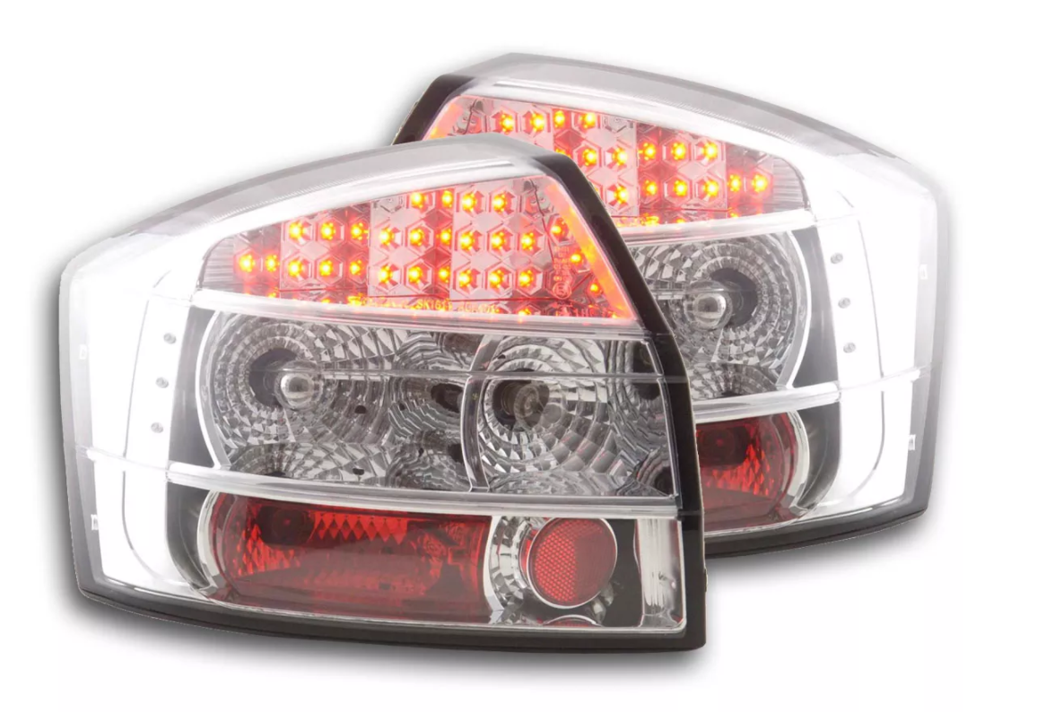 FK Set LED REAR Lights Audi A4 B6 8E Saloon Sedan 01-04 chrome S4 Plug & Play