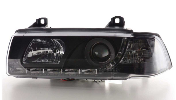 FK LED Headlights Angel Eyes Halo BMW 3-series E36 Saloon Touring 92-98 RHD