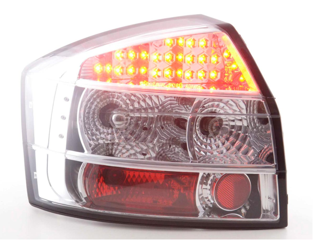 FK Set LED REAR Lights Audi A4 B6 8E Saloon Sedan 01-04 chrome S4 Plug & Play