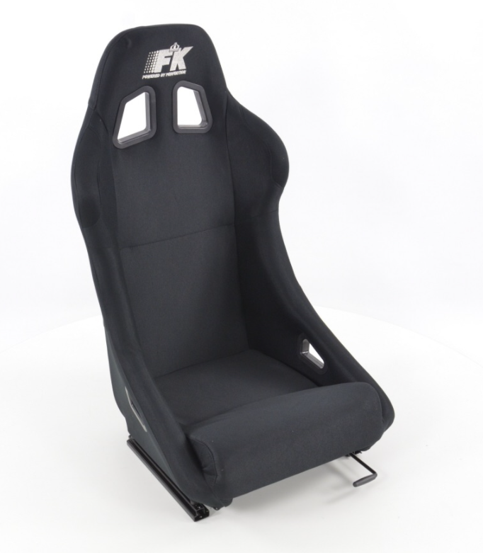 FK Universal Full Bucket Sports Seats BLACK Car 4x4 Kit Van inc slide runners