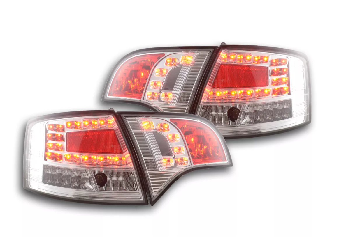 FK Set AUDI A4 B7 8E Avant 04-07 LED REAR Lights DRL Lightbar TAIL LIGHTS Chrome