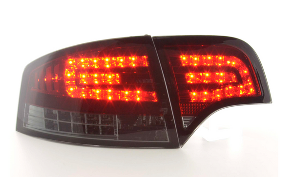 FK LED DRL Rear Lights Audi A4 B7 8E 04-07 red / black LHD S4