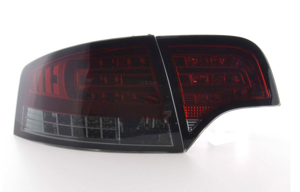 FK LED DRL Rear Lights Audi A4 B7 8E 04-07 red / black LHD S4