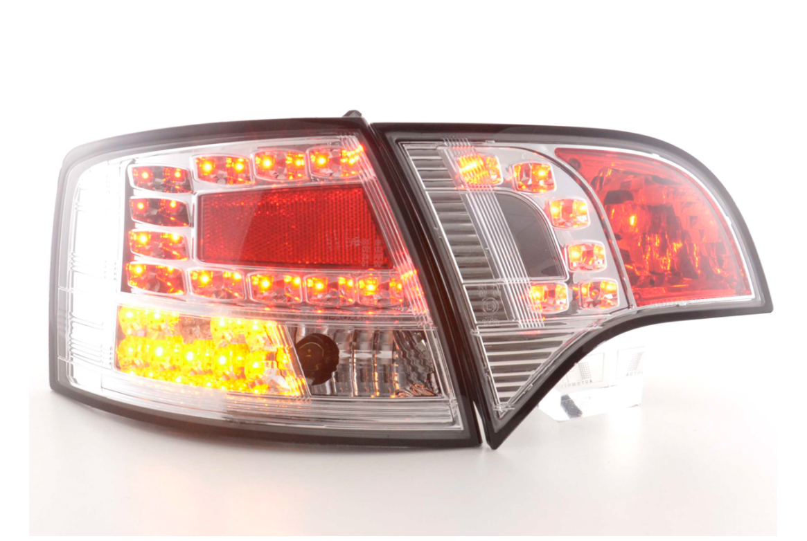 FK Set AUDI A4 B7 8E Avant 04-07 LED REAR Lights DRL Lightbar TAIL LIGHTS Chrome