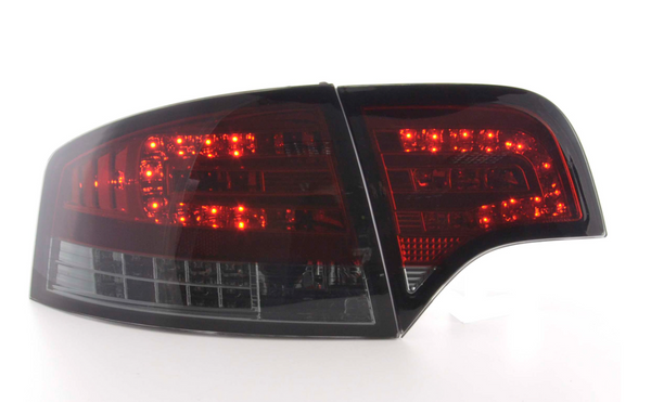 FK LED DRL Rear Lights Audi A4 B7 8E 04-07 red / black LHD S4