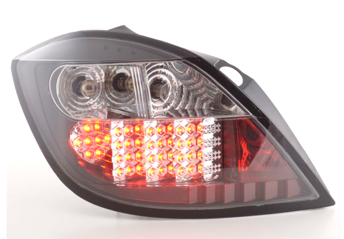 FK Pair LED REAR LIGHTS Lightbar DRL Opel Vauxhall Astra H 5-door 04- black