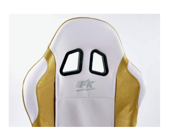 FK Univ Bucket Sports Seats &amp; Runners White &amp; Gold Defender 90 T5 T6 4x4 Car