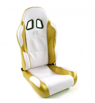 FK Univ Bucket Sports Seats &amp; Runners White &amp; Gold Defender 90 T5 T6 4x4 Car