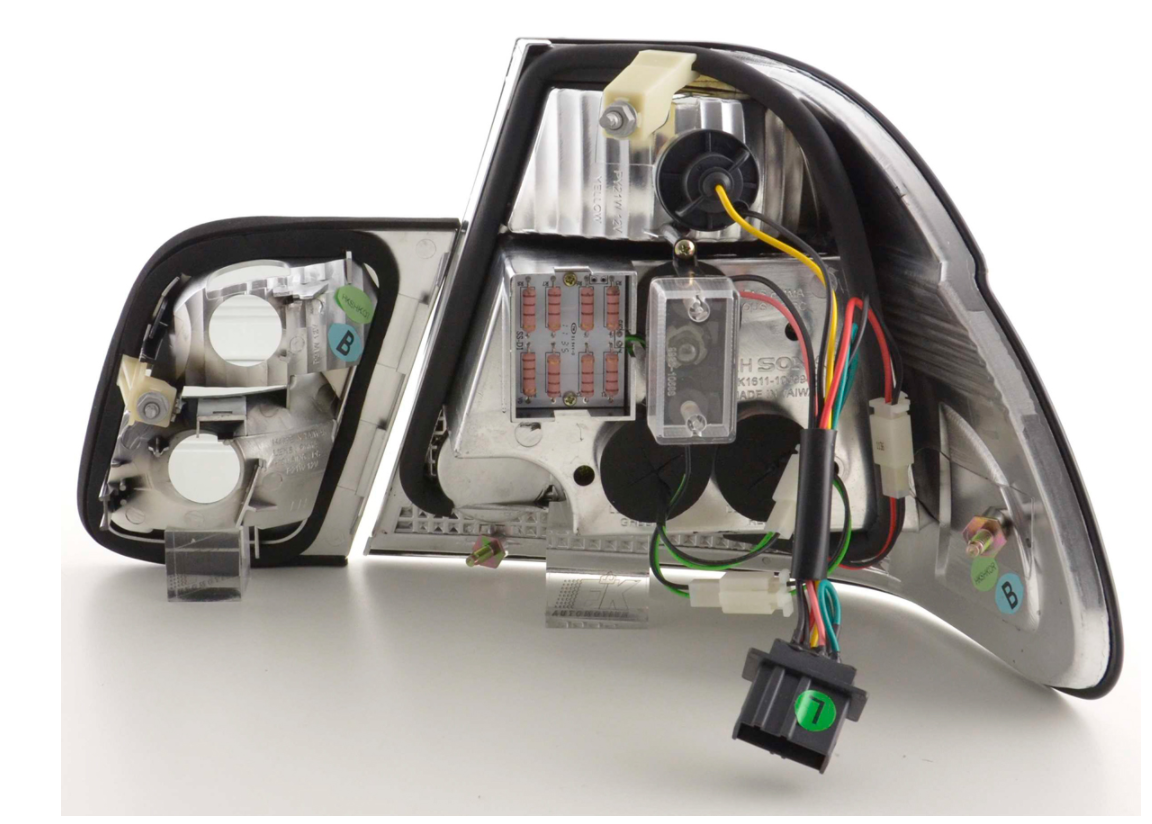 FK Paar LED-RÜCKLEUCHTEN Lichtleiste DRL BMW 3er Limousine E46 01-05 schwarz