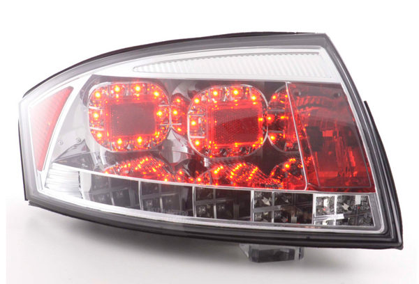 FK Paar LED-RÜCKLEUCHTEN Lightbar DRL Audi TT 8N 99-06 Chrom