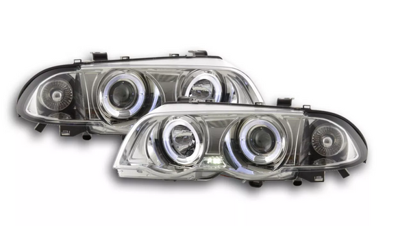 FK LED DRL Angel Eye Projector headlights BMW 3-series E46 98-01 chrome 330 M3