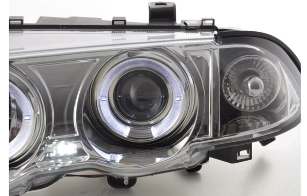 FK LED DRL Angel Eye Projector headlights BMW 3-series E46 98-01 chrome 330 M3