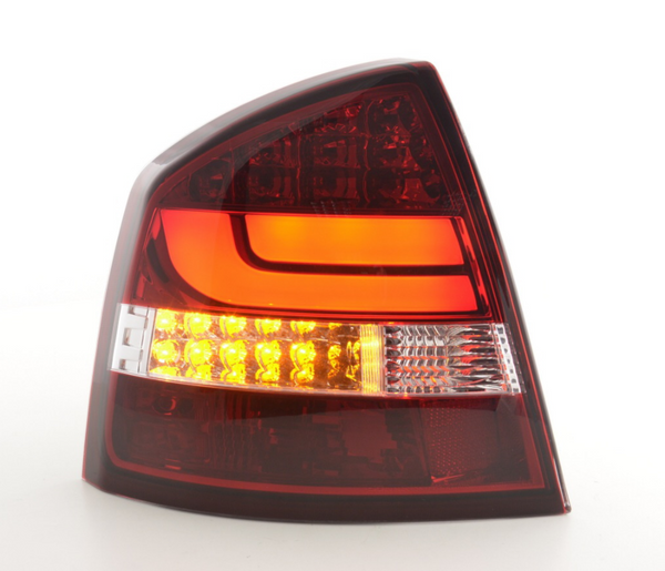 FK Pair LED REAR LIGHTS Lightbar DRL Skoda Octavia 1Z Saloon 05-12 red / clear