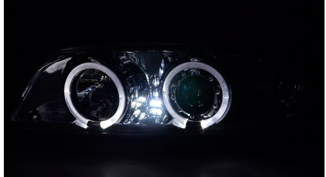 FK Pair LED DRL Projector headlights BMW 5-series E39 95-01 chrome M5 540 LHD