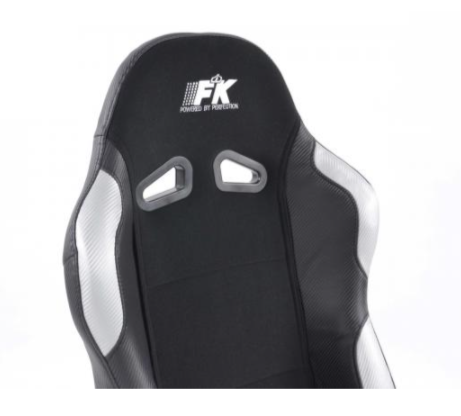 FK Universal Full Bucket Seats & slide runners Black & Silver Carbon Lux Sports