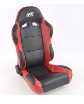 FK Universal Full Bucket Seats & slide runners Black & Red Carbon Lux Sports