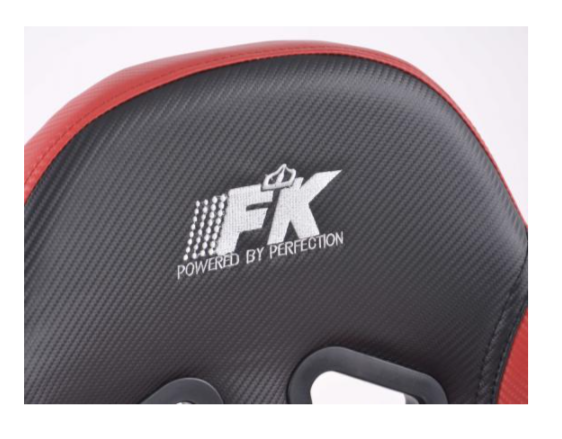 FK Universal Full Bucket Seats & slide runners Black & Red Carbon Lux Sports