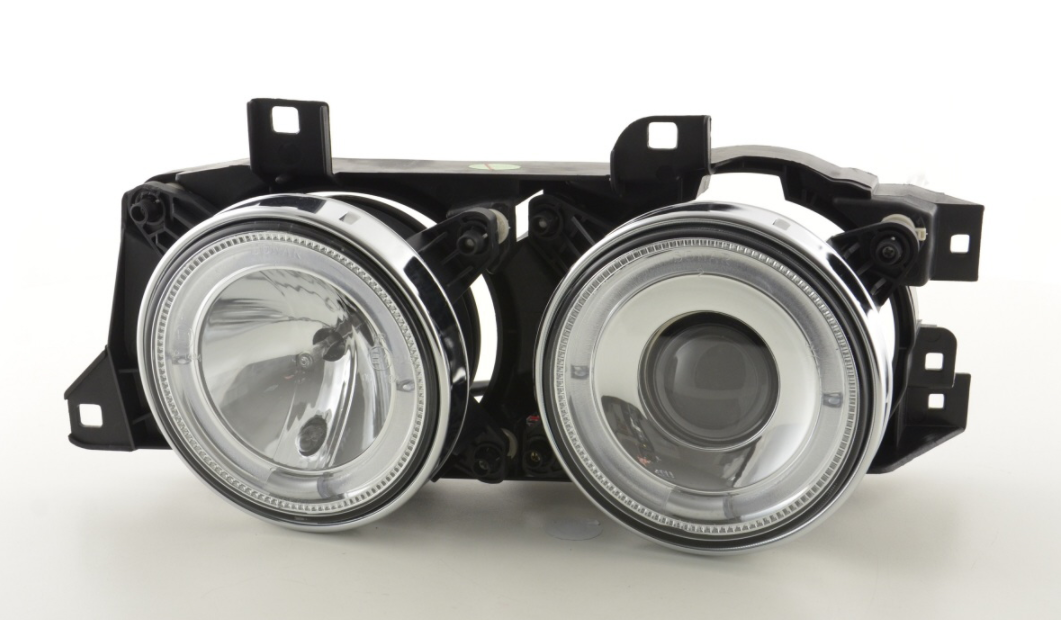 FK Pair LED DRL Angel Projector headlights BMW 5-series E34 88-94 M5 535 540