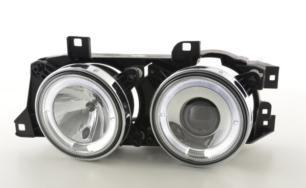 FK Pair LED DRL Angel Projector headlights BMW 5-series E34 88-94 M5 535 540