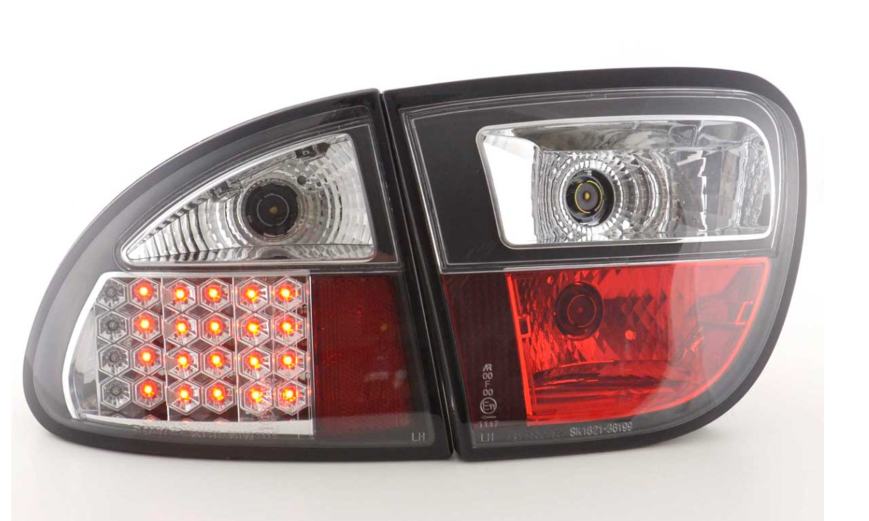 FK Set Seat Leon 1M 99-05 LED-Rückleuchten DRL Schwarz Plug &amp; Play LHD 