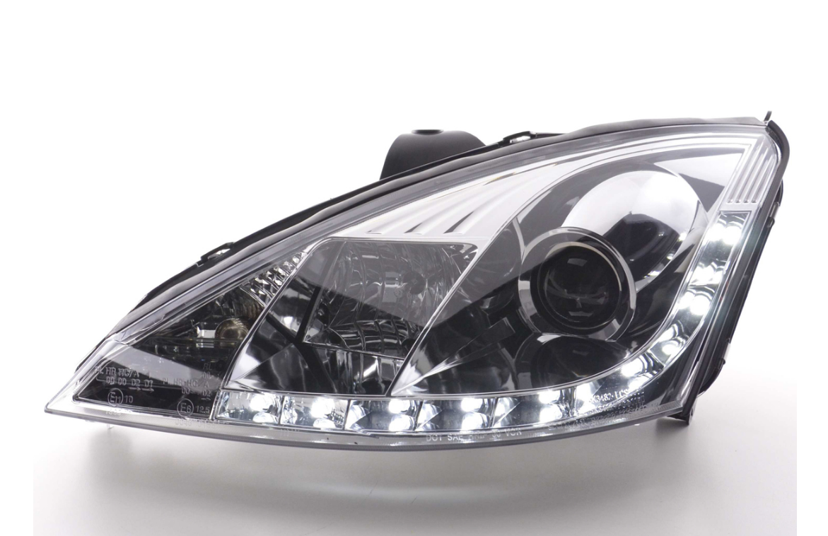 FK LED DRL Angel Eye Projector Headlights Ford Focus MK1 C170 98-01 LHD