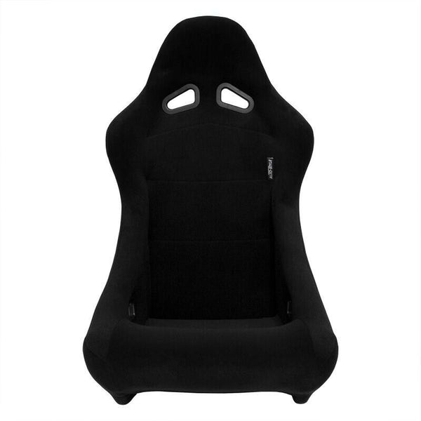 AUTOSTYLE x1 Single Universal Single Sports Bucket Seat BLACK fixed back runners