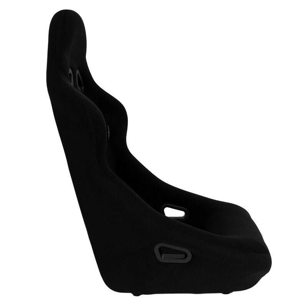 AUTOSTYLE x1 Single Universal Single Sports Bucket Seat BLACK fixed back runners