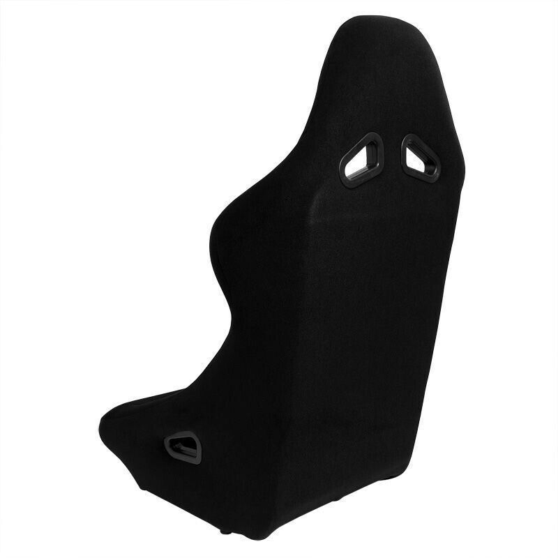 AUTOSTYLE x1 Single Universal Single Sports Bucket Seat BLACK fixed back runners