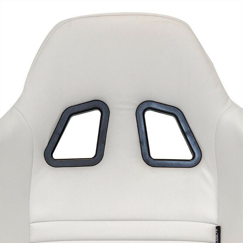 AUTOSTYLE T x2 Universal Pair Sports Bucket Seats WHITE Edition slide runners