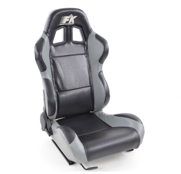 FK Pair Bucket Sports Seats Set Car Black & GREY Car Van 4x4 Custom Project