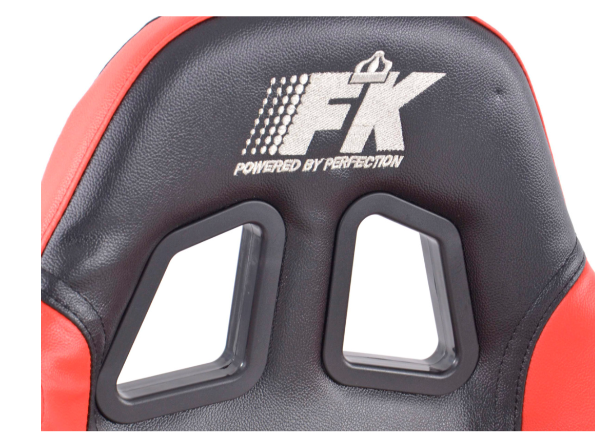 FK Pair Bucket Sports Seats Set Car Black & RED Car Van 4x4 Custom Project