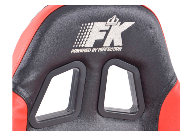 FK Pair Bucket Sports Seats Set Car Black & RED Car Van 4x4 Custom Project