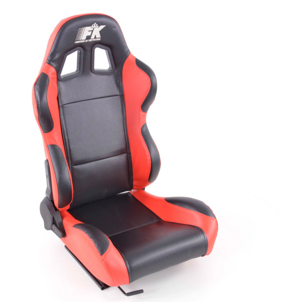 FK Pair Bucket Sports Seats Set Car Black & RED Car Van 4x4 Custom Project