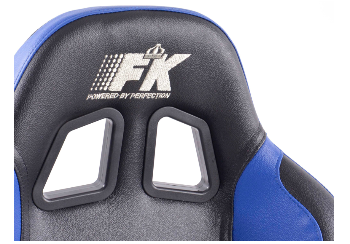 FK Pair Bucket Sports Seats Set Car Black & BLUE Car Van 4x4 Custom Project