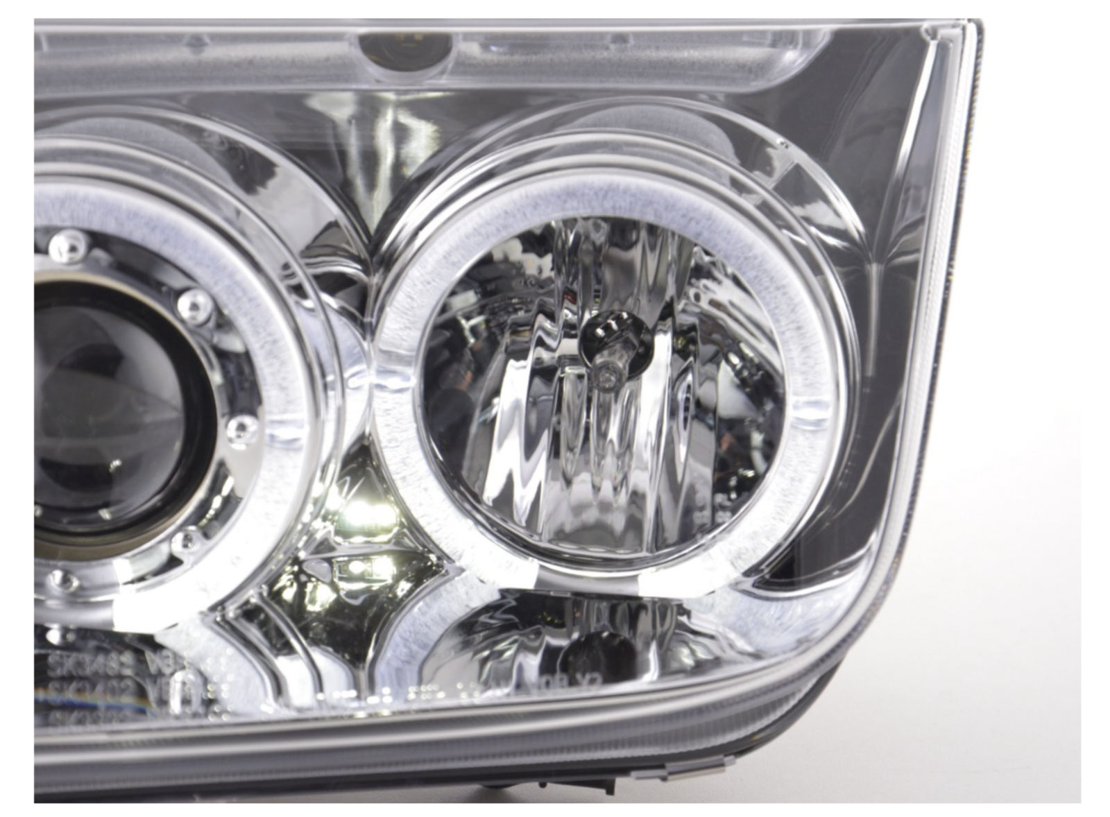 FK LED DRL Angel Eye Projector Headlights VW Bora 1J 98-05 chrome RHD Plug &Play