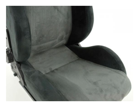 FK Pair of Universal Alcant Suede Motorsport Reclining Bucket Seats Grey Car 4x4