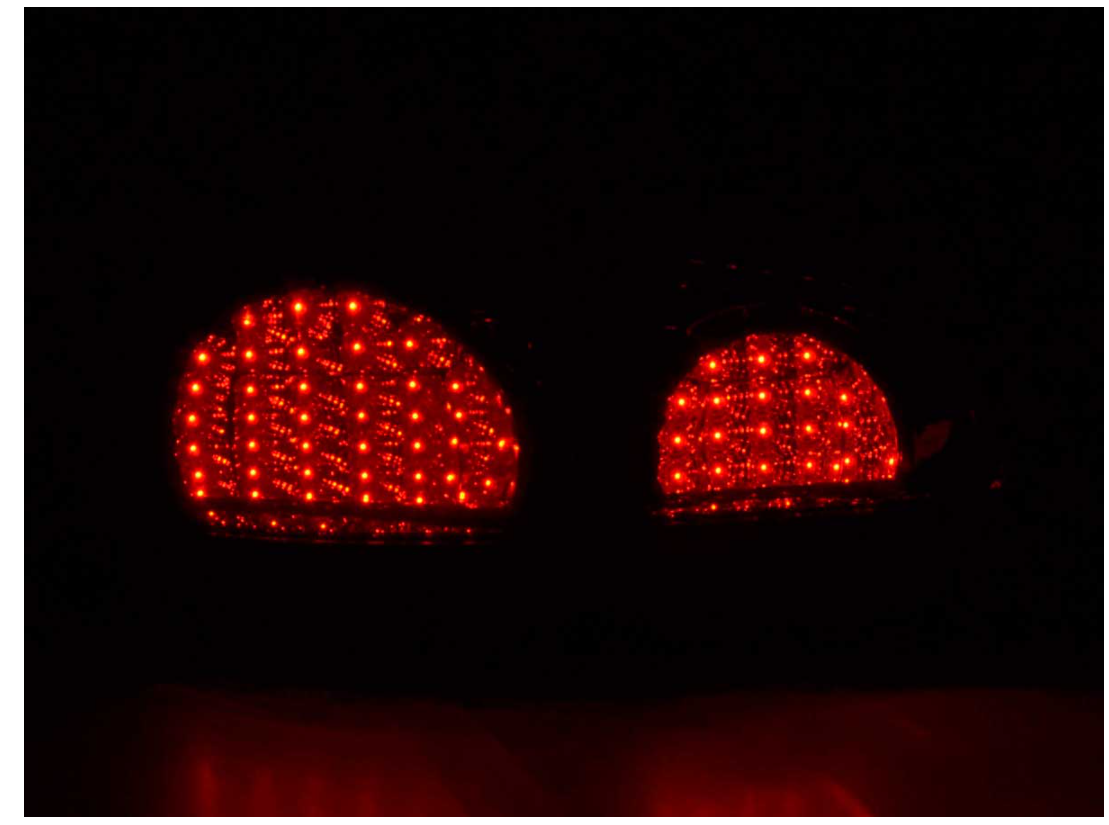 FK Set VW GOLF MK6 6 2008+ 1K LED REAR LIGHTS Lightbar RED & Black LHD