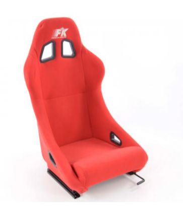FK Universal Full Bucket Sports Seats RED Car 4x4 Kit Van inc slide runners