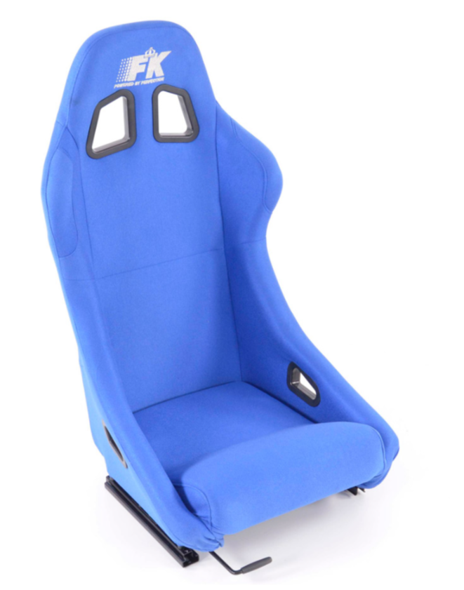FK Universal Full Bucket Sports Seats BLUE Car 4x4 Kit Van inc slide runners