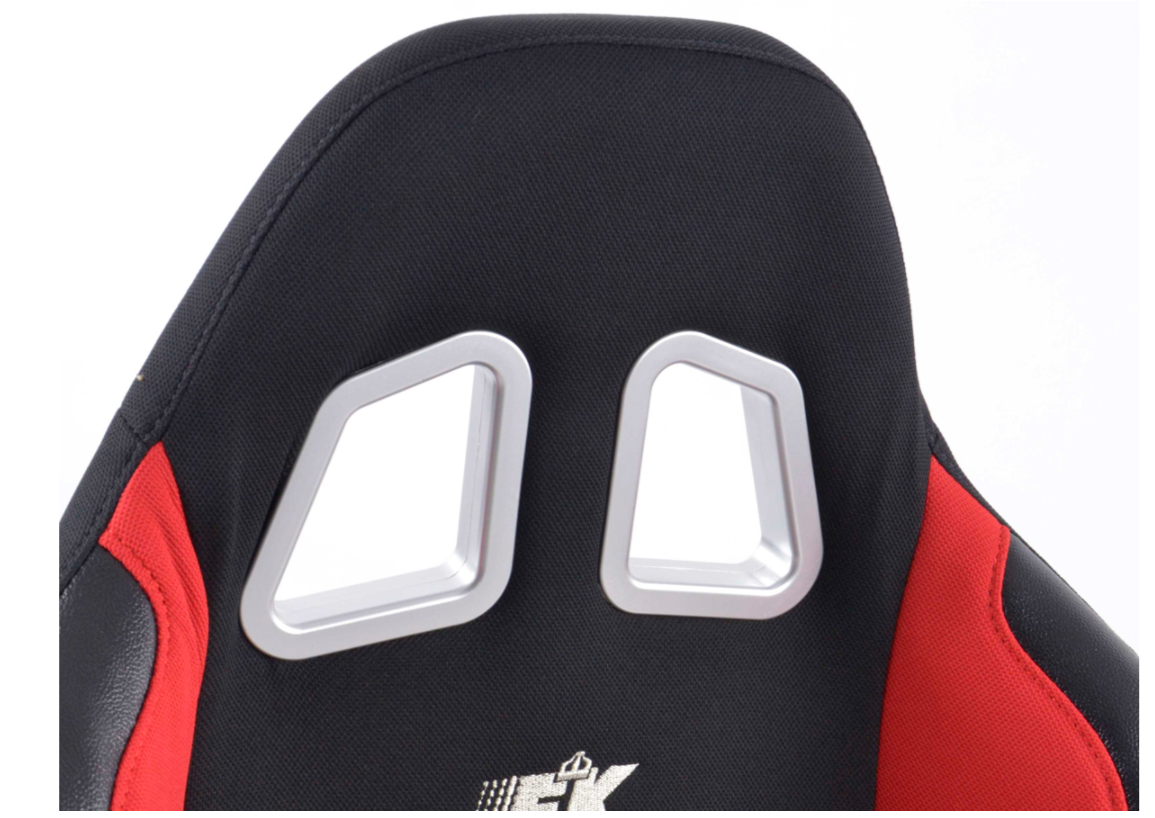 FK Universal Fixed Back Bucket Seats & slide runners RED Track Drift Car 4x4