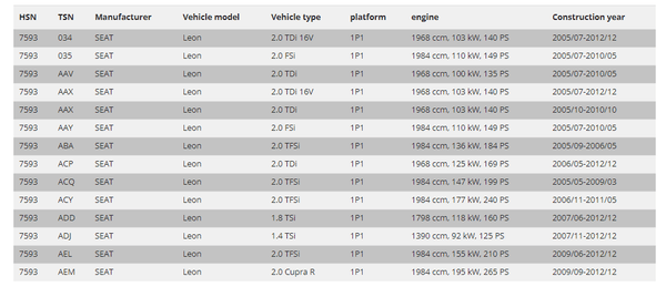 FK AK Street Gewindefahrwerk Adj Tieferlegung Susp Seat Leon 1P 1P1 05–12 55 mm Federbein